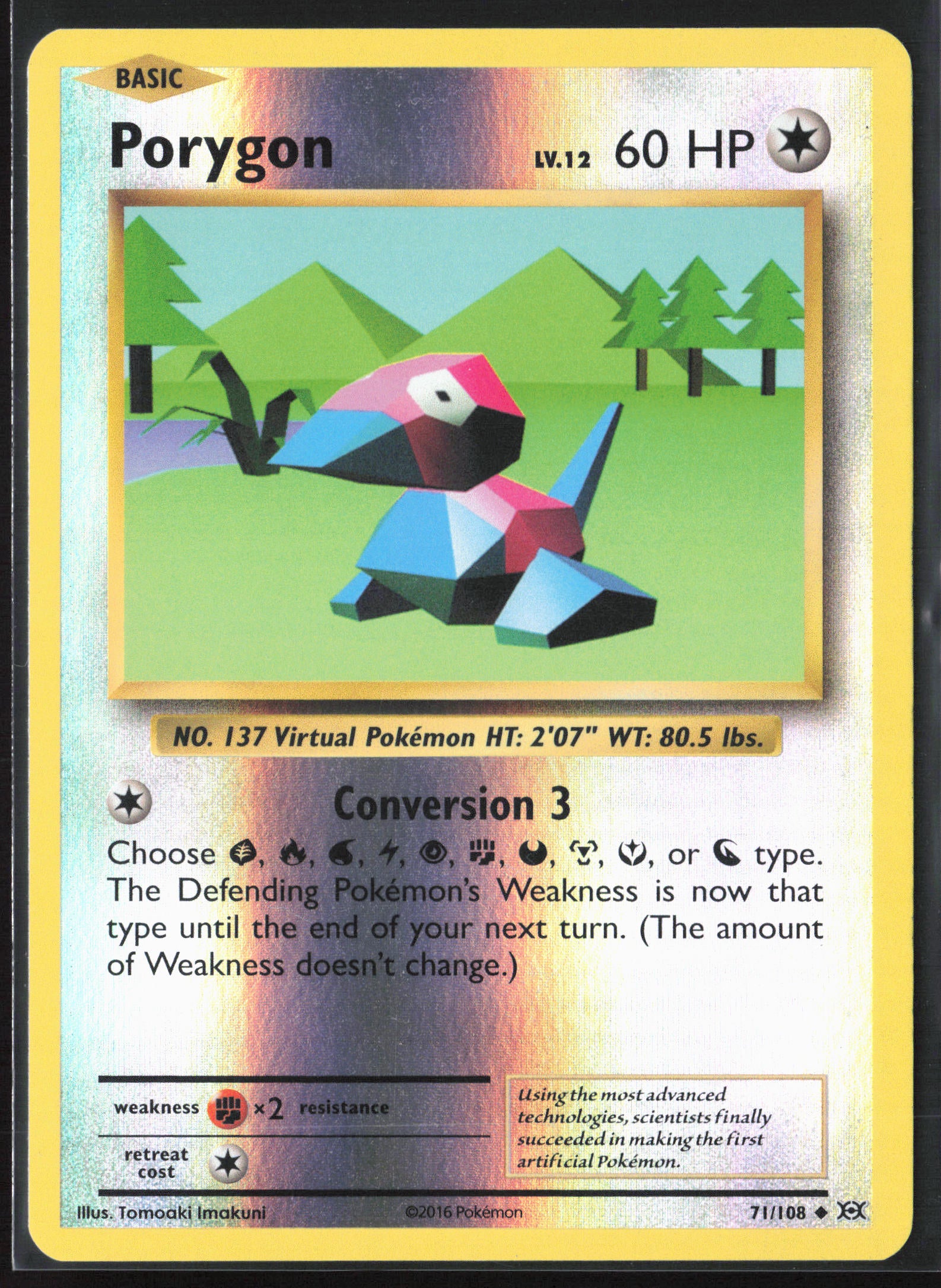 XY - Evolutions #71/108 Porygon 21734 Reverse Holo
