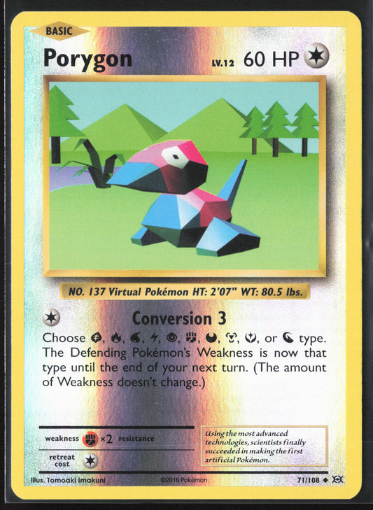 XY - Evolutions #71/108 Porygon 21734 Reverse Holo