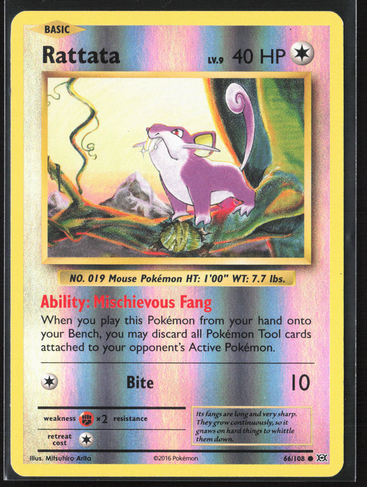 XY - Evolutions #66/108 Rattata 21736 Reverse Holo