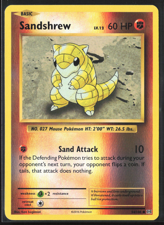 XY - Evolutions #54/108 Sandshrew 21743 Reverse Holo