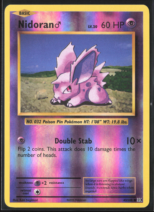 XY - Evolutions #43/108 Nidoran M 21746 Reverse Holo