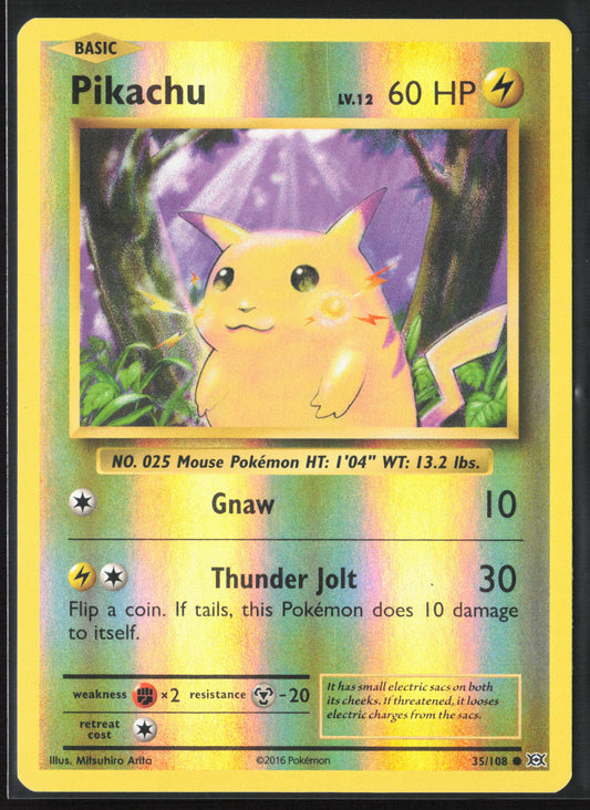 XY - Evolutions #35/108 Pikachu 21750 Reverse Holo