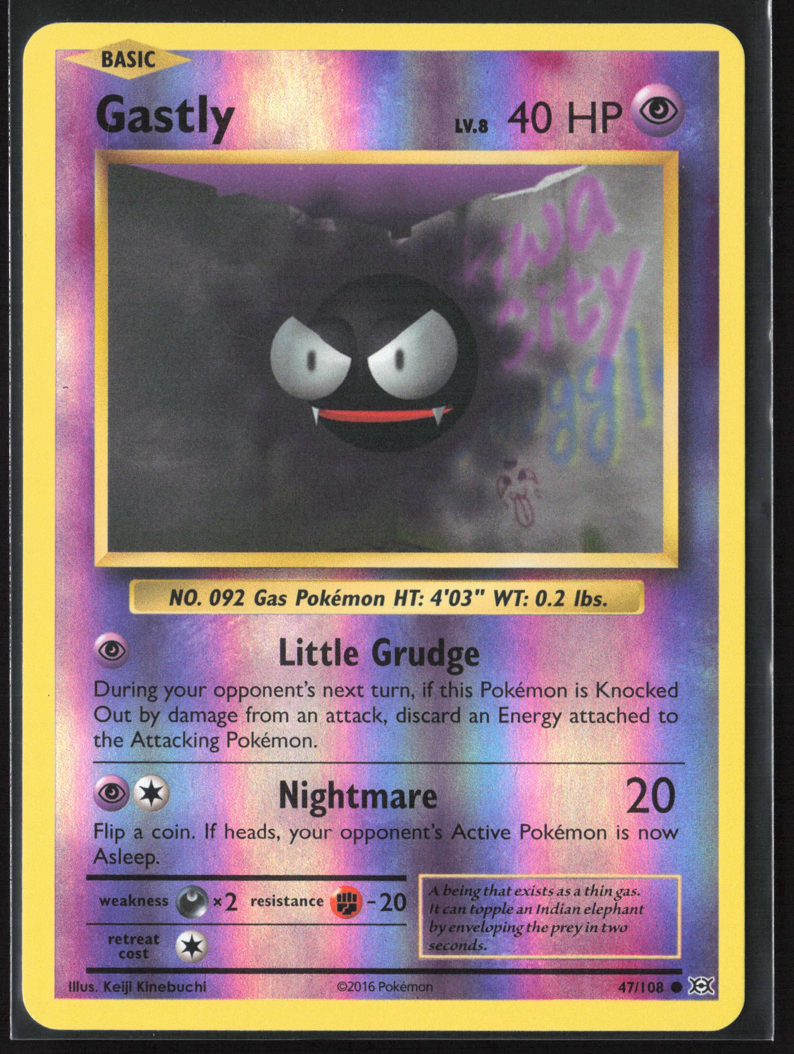 XY - Evolutions #47/108 Gastly 21752 Reverse Holo