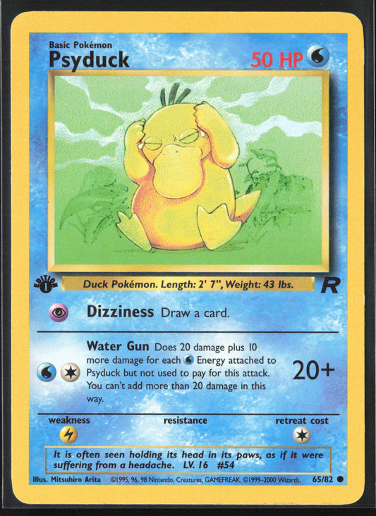 Team Rocket #65/82 Psyduck 21759 First Edition - Non-Holo