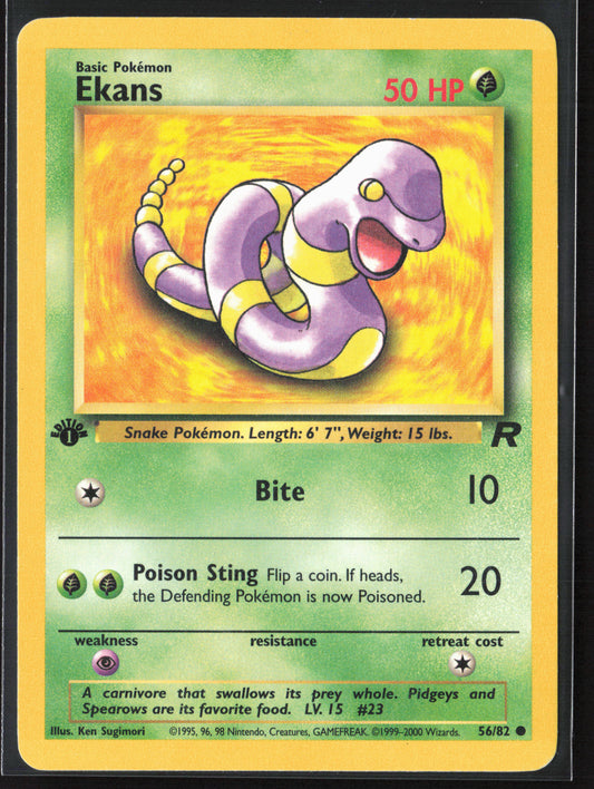 Team Rocket #56/82 Ekans 21760 First Edition - Non-Holo
