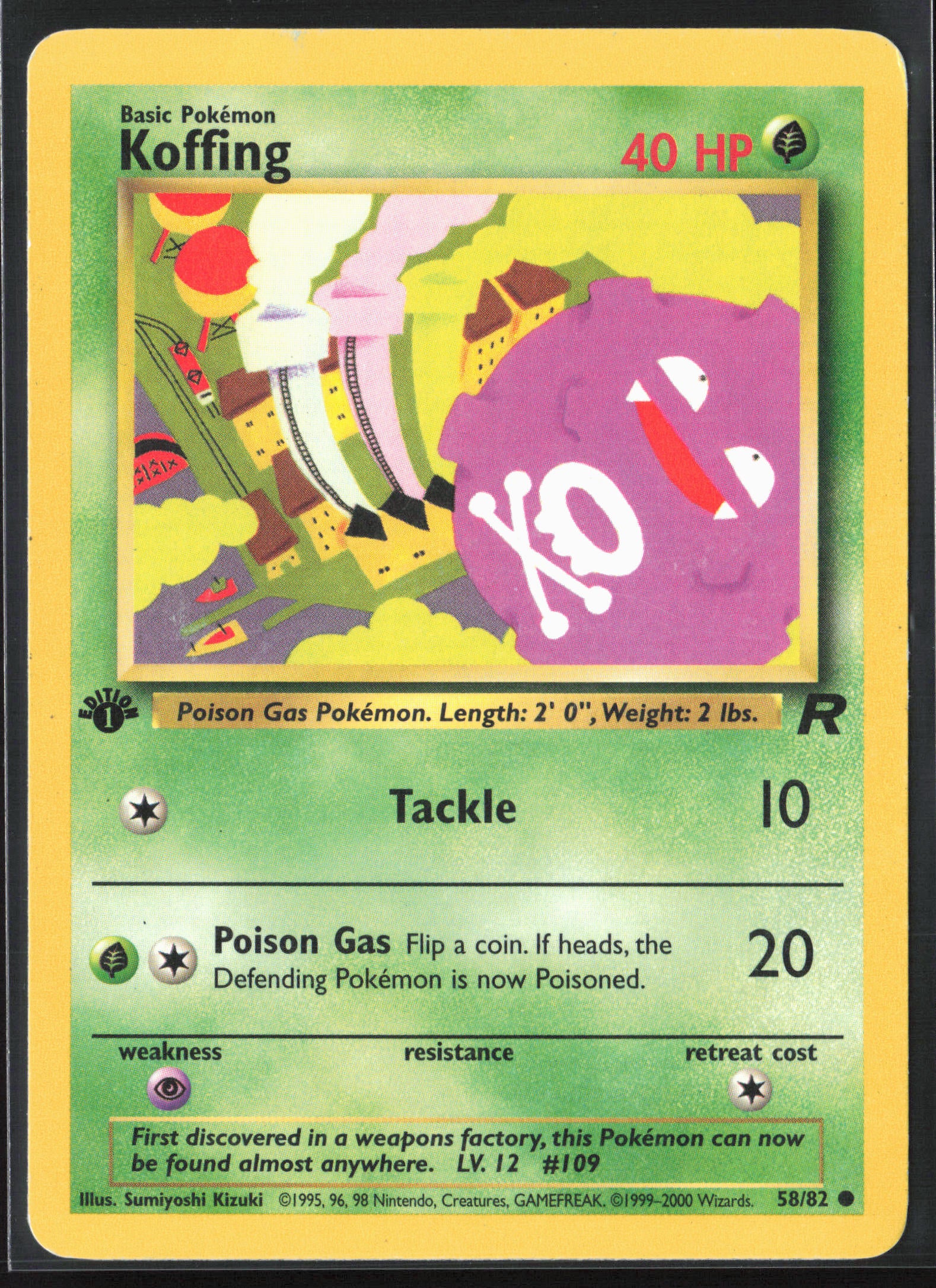 Team Rocket #58/82 Koffing 21761 First Edition - Non-Holo