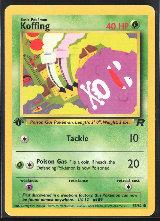 Team Rocket #58/82 Koffing 21761 First Edition - Non-Holo