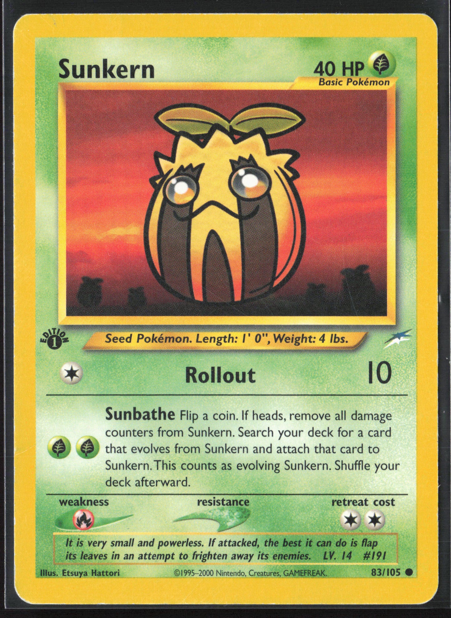 Neo Destiny #083/105 Sunkern First Edition - Non-Holo 21764