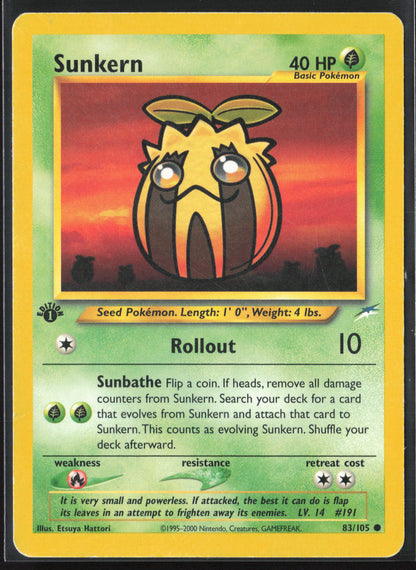 Neo Destiny #083/105 Sunkern First Edition - Non-Holo 21764