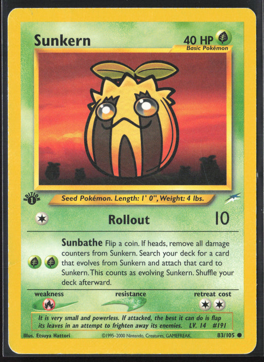 Neo Destiny #083/105 Sunkern First Edition - Non-Holo 21764