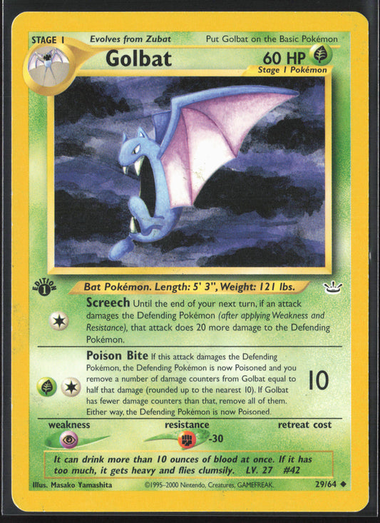 Neo Revelation #29/64 Golbat First Edition - Non-Holo 21768