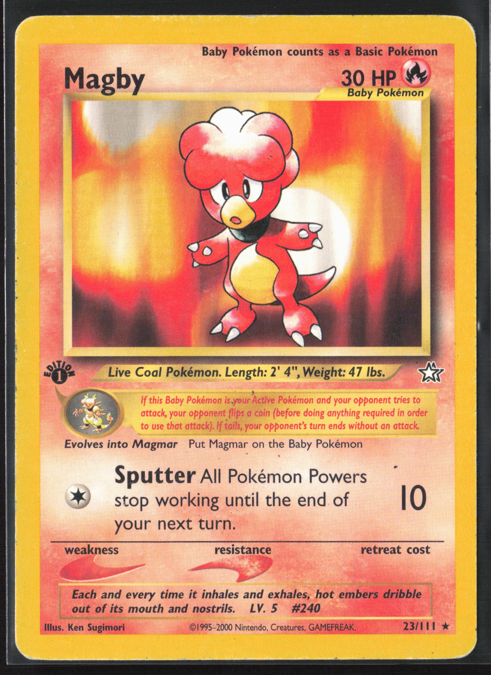 Neo Genesis #023/111 Magby 21771 First Edition - Non-Holo