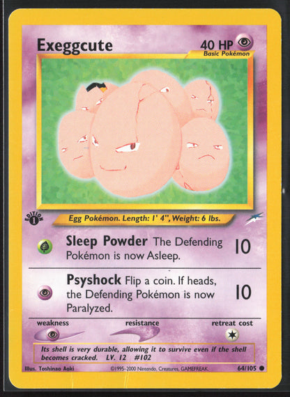 Neo Destiny #064/105 Exeggcute 21772 First Edition - Non-Holo