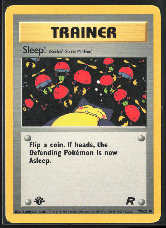 Team Rocket #79/82 Sleep! 21775 First Edition - Non-Holo
