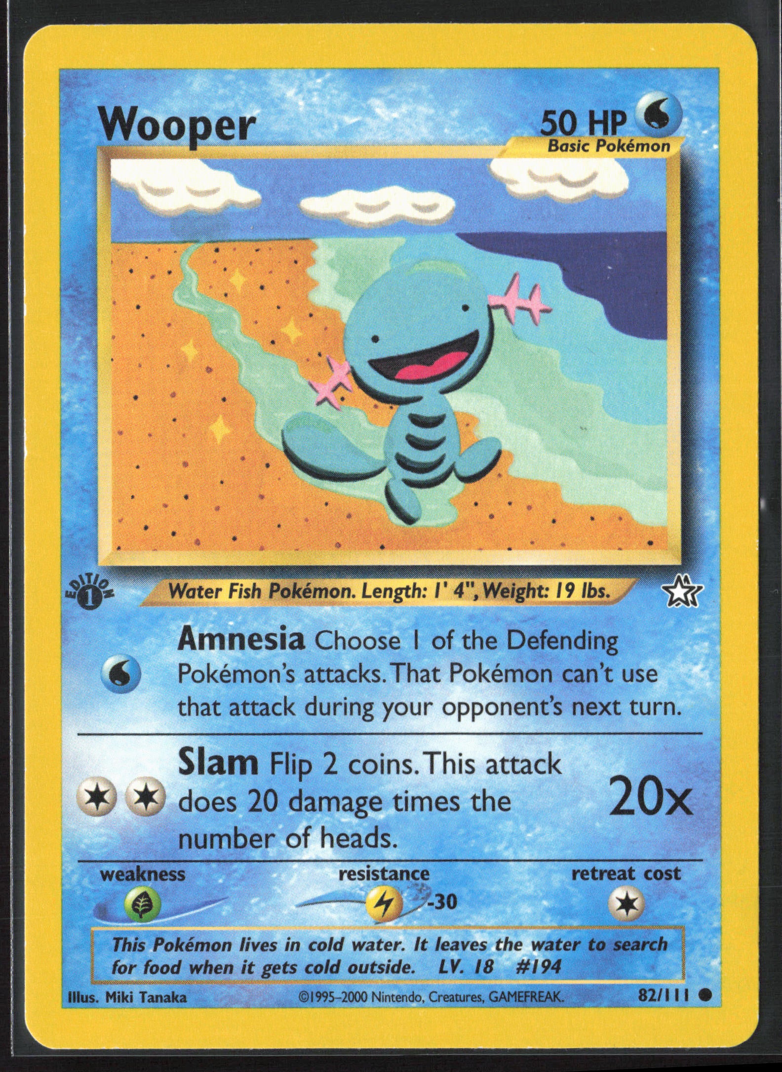 Neo Genesis #082/111 Wooper 21776 First Edition - Non-Holo
