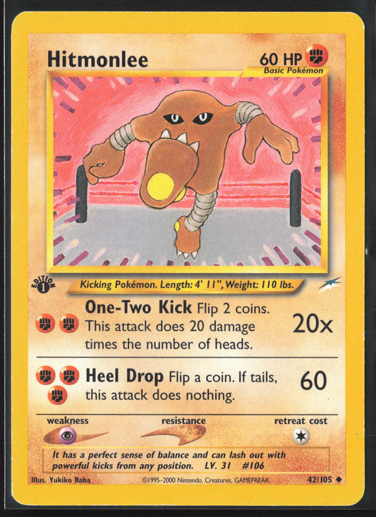 Neo Destiny #042/105 Hitmonlee 21777 First Edition - Non-Holo