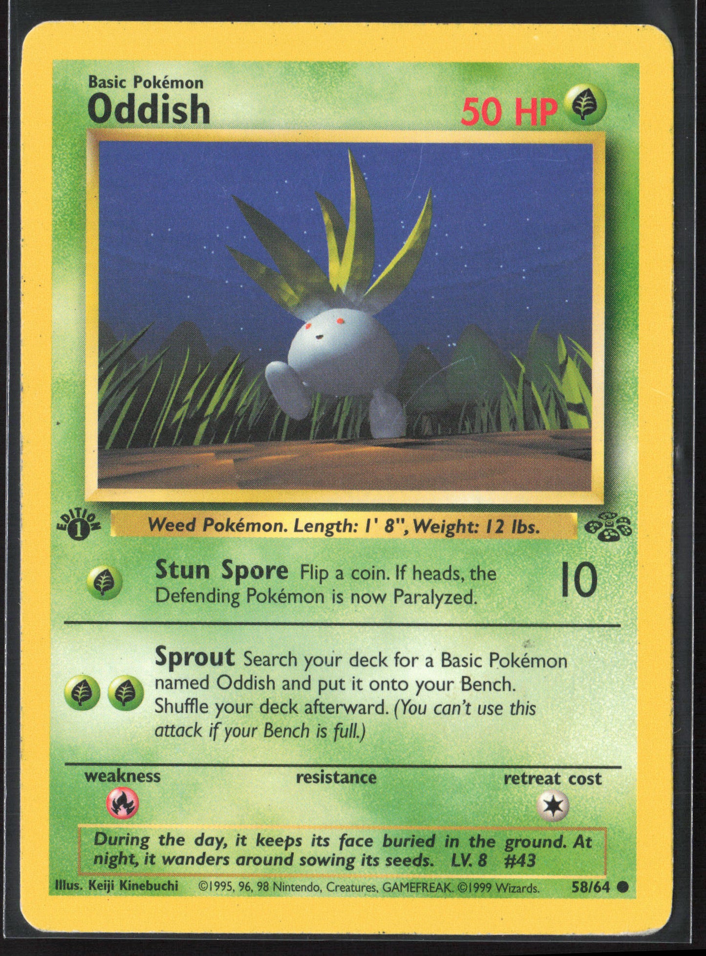 Jungle #58/64 Oddish 21779 First Edition - Non-Holo