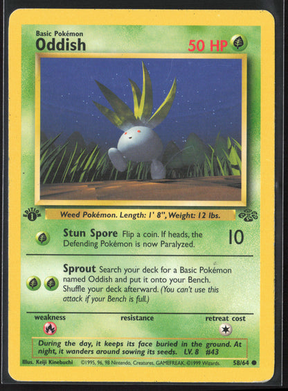 Jungle #58/64 Oddish 21779 First Edition - Non-Holo
