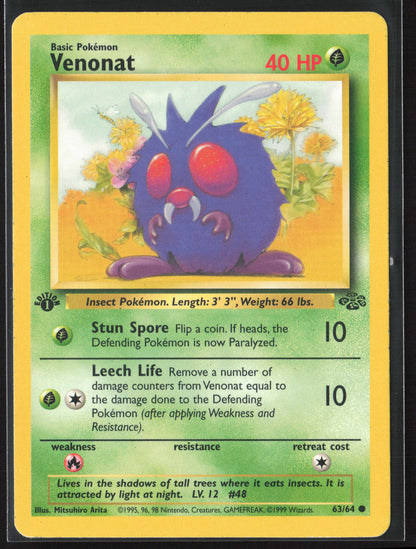 Jungle #63/64 Venonat 21780 First Edition - Non-Holo