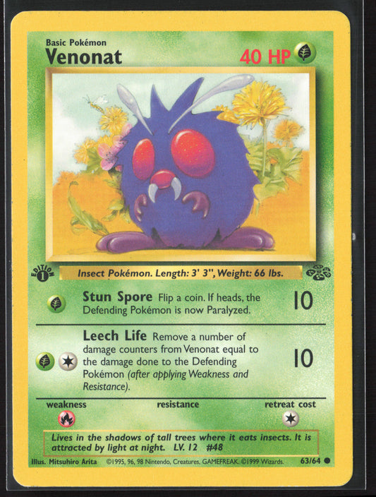 Jungle #63/64 Venonat 21780 First Edition - Non-Holo