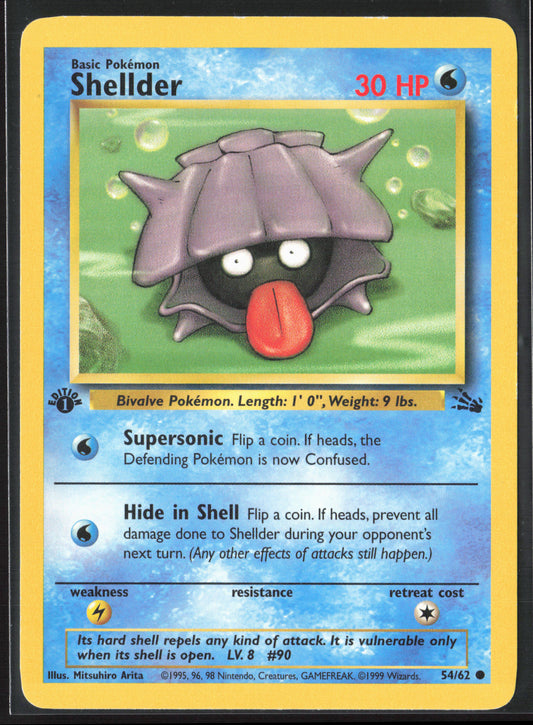 Fossil #54/62 Shellder 21783-First Edition - Non-Holo