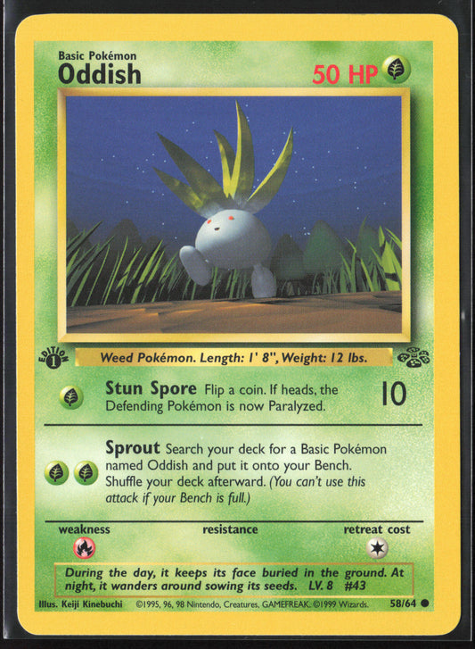 Jungle #58/64 Oddish 21785-First Edition - Non-Holo