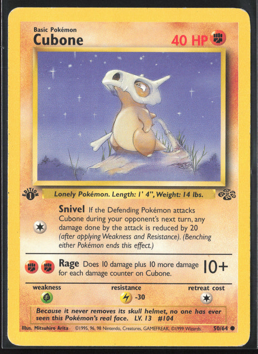 Jungle #50/64 Cubone 21787-First Edition - Non-Holo
