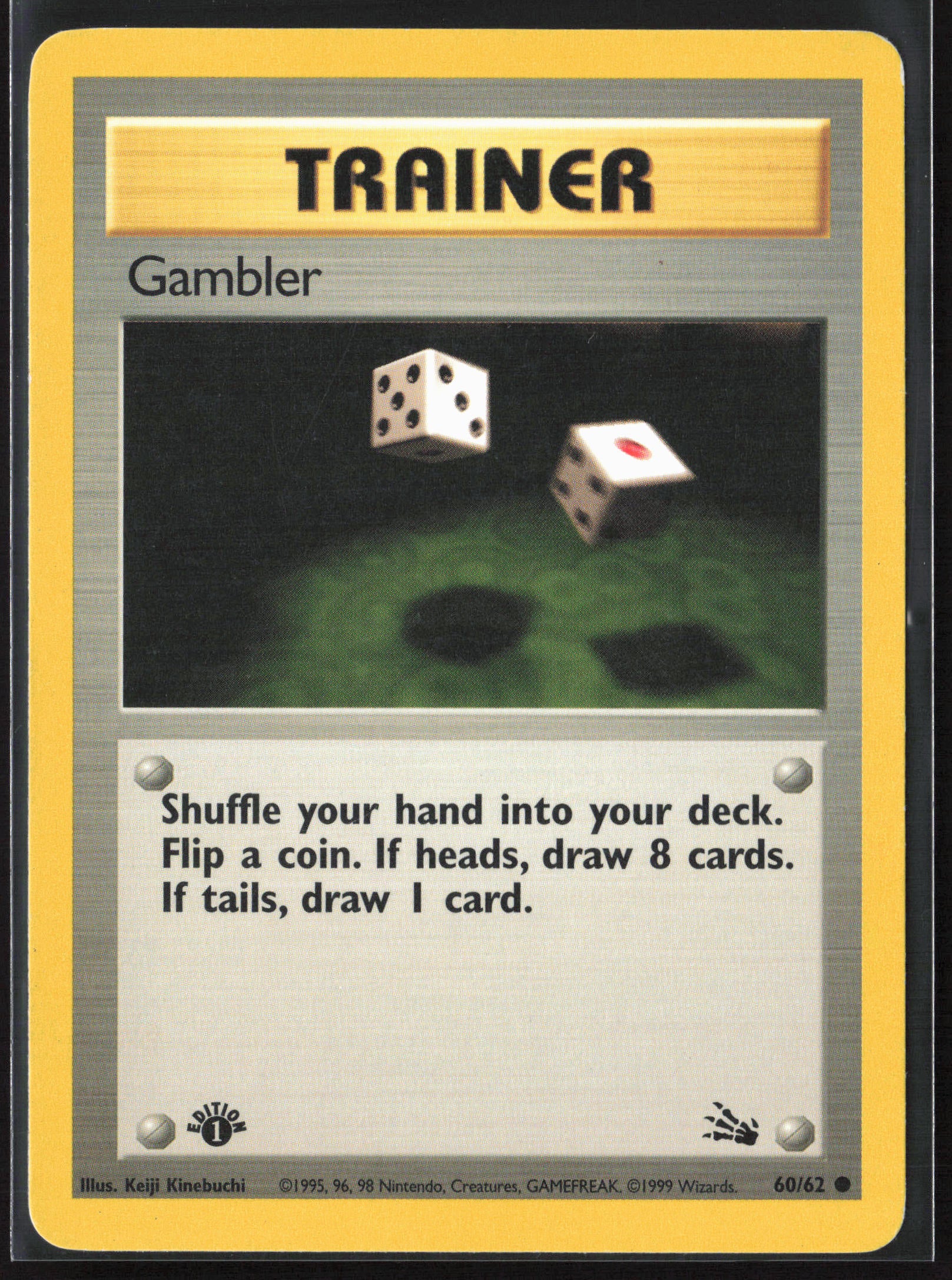 Fossil #60/62 Gambler 21794-First Edition - Non-Holo