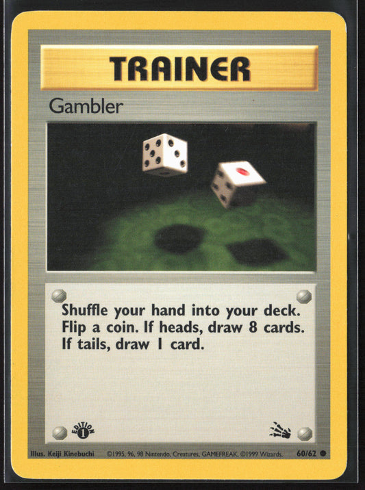 Fossil #60/62 Gambler 21794-First Edition - Non-Holo
