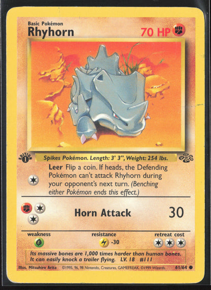 Jungle #61/64 Rhyhorn 21795-First Edition - Non-Holo