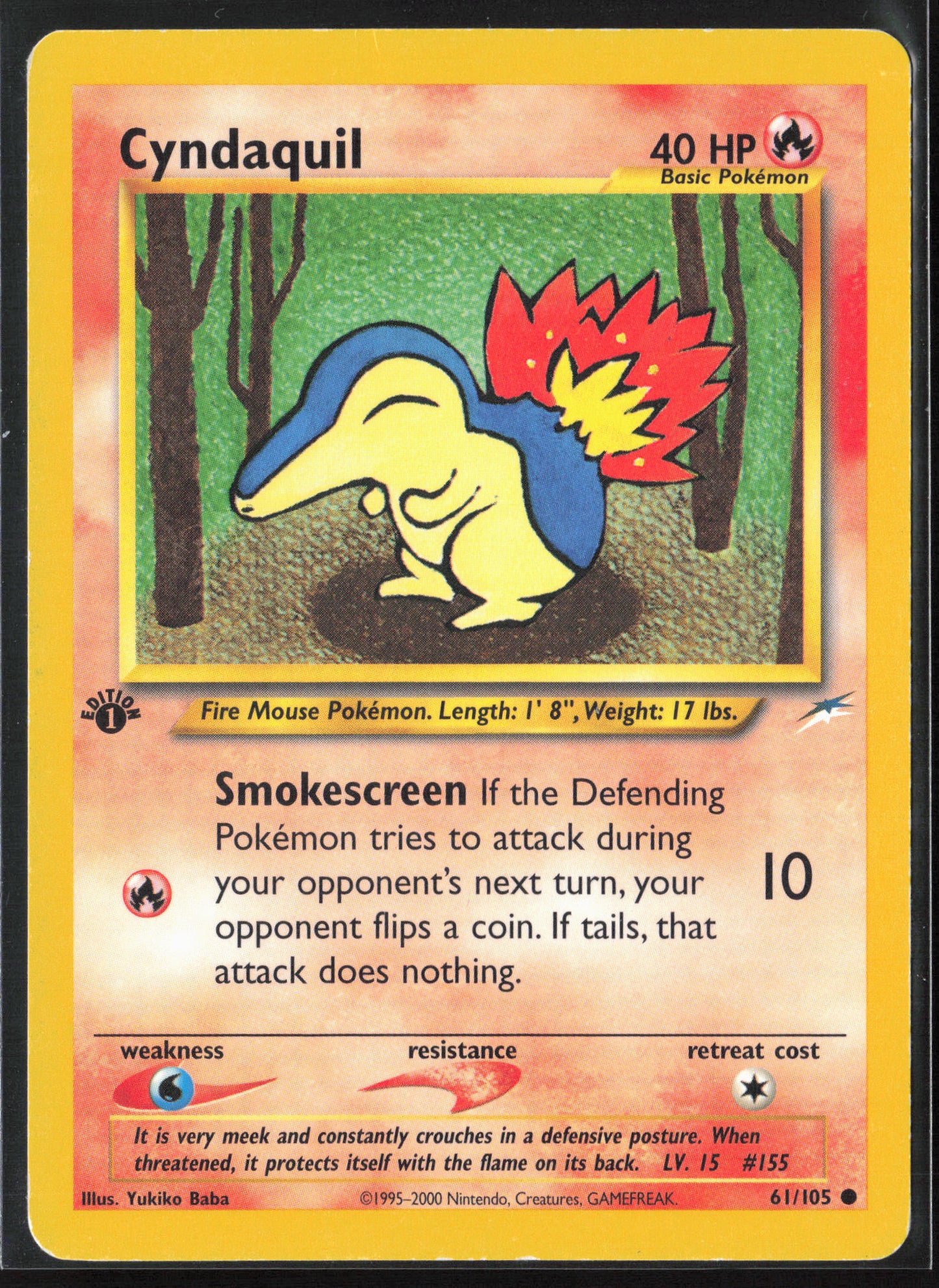Neo Destiny #061/105 Cyndaquil 21797-First Edition - Non-Holo