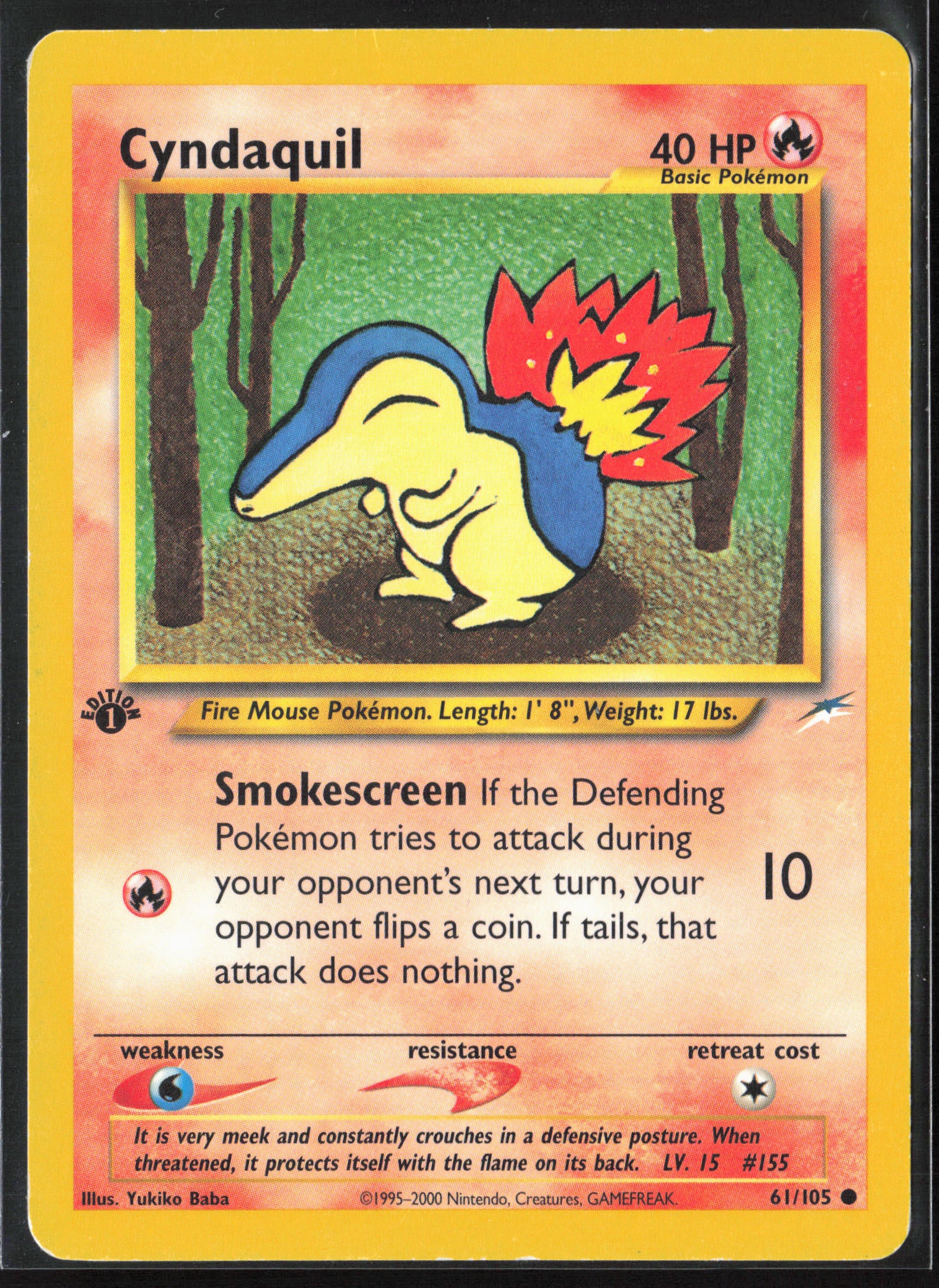 Neo Destiny #061/105 Cyndaquil 21797-First Edition - Non-Holo