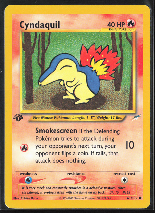 Neo Destiny #061/105 Cyndaquil 21797-First Edition - Non-Holo