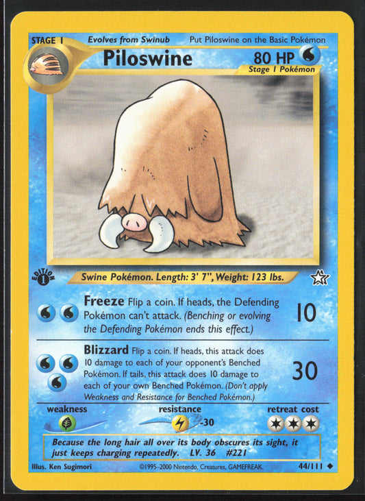 Neo Genesis #044/111 Piloswine 21798-First Edition - Non-Holo