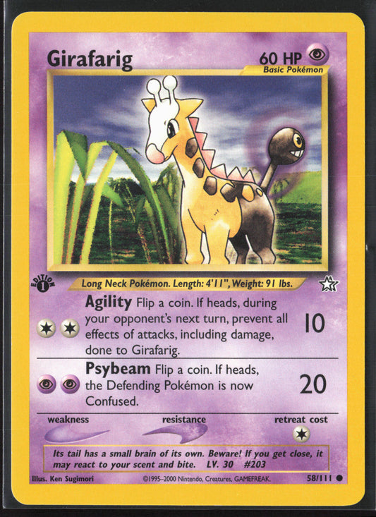 Neo Genesis #058/111 Girafarig 21803-First Edition - Non-Holo
