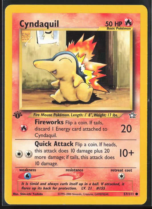 Neo Genesis #057/111 Cyndaquil (57) 21806-First Edition - Non-Holo