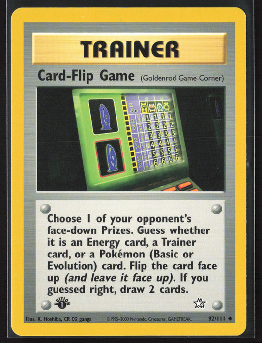 Neo Genesis #092/111 Card-Flip Game 21808-First Edition - Non-Holo