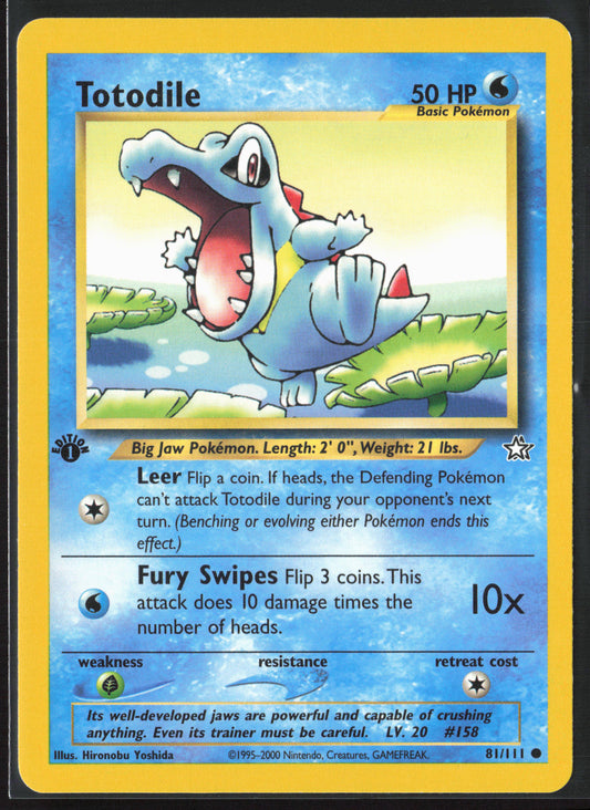 Neo Genesis #081/111 Totodile (81) 21809-First Edition - Non-Holo