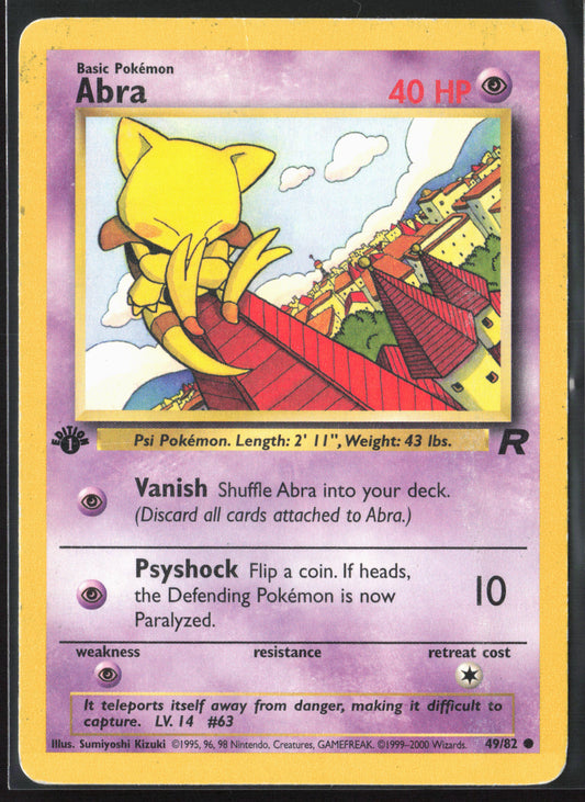 Team Rocket #49/82 Abra 21812-First Edition - Non-Holo