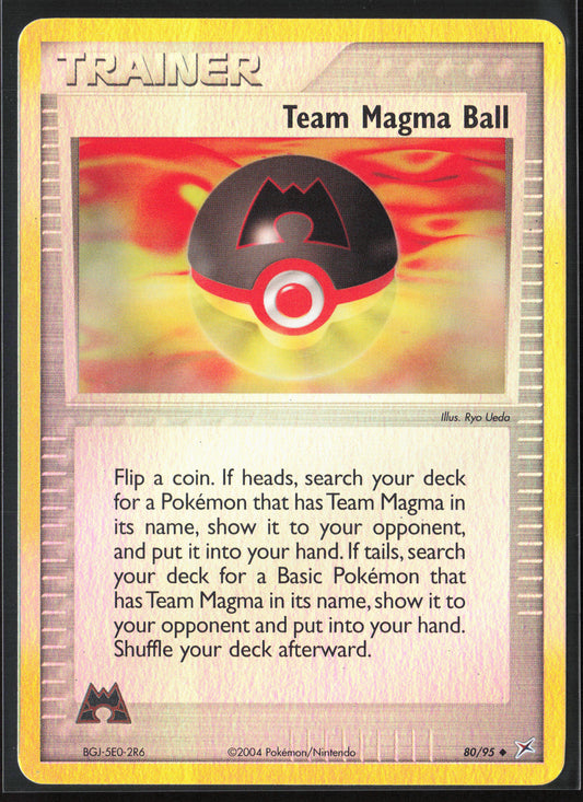 Team Magma vs Team Aqua #80/95 Team Magma Ball 21822-Reverse Holo