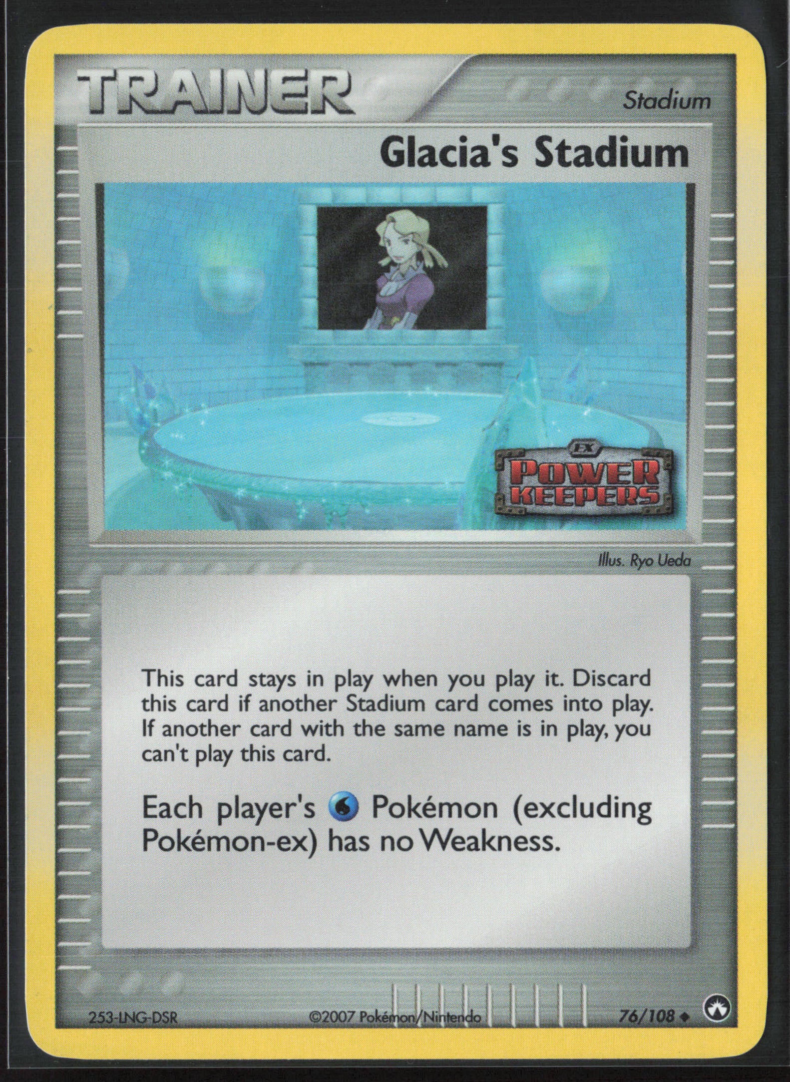 Power Keepers #76/108 Glacia's Stadium 21824-Stamped-Holo
