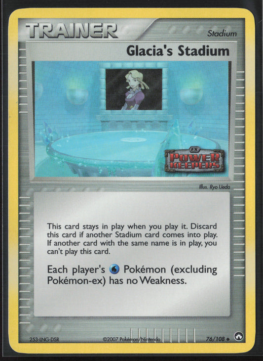 Power Keepers #76/108 Glacia's Stadium 21824-Stamped-Holo