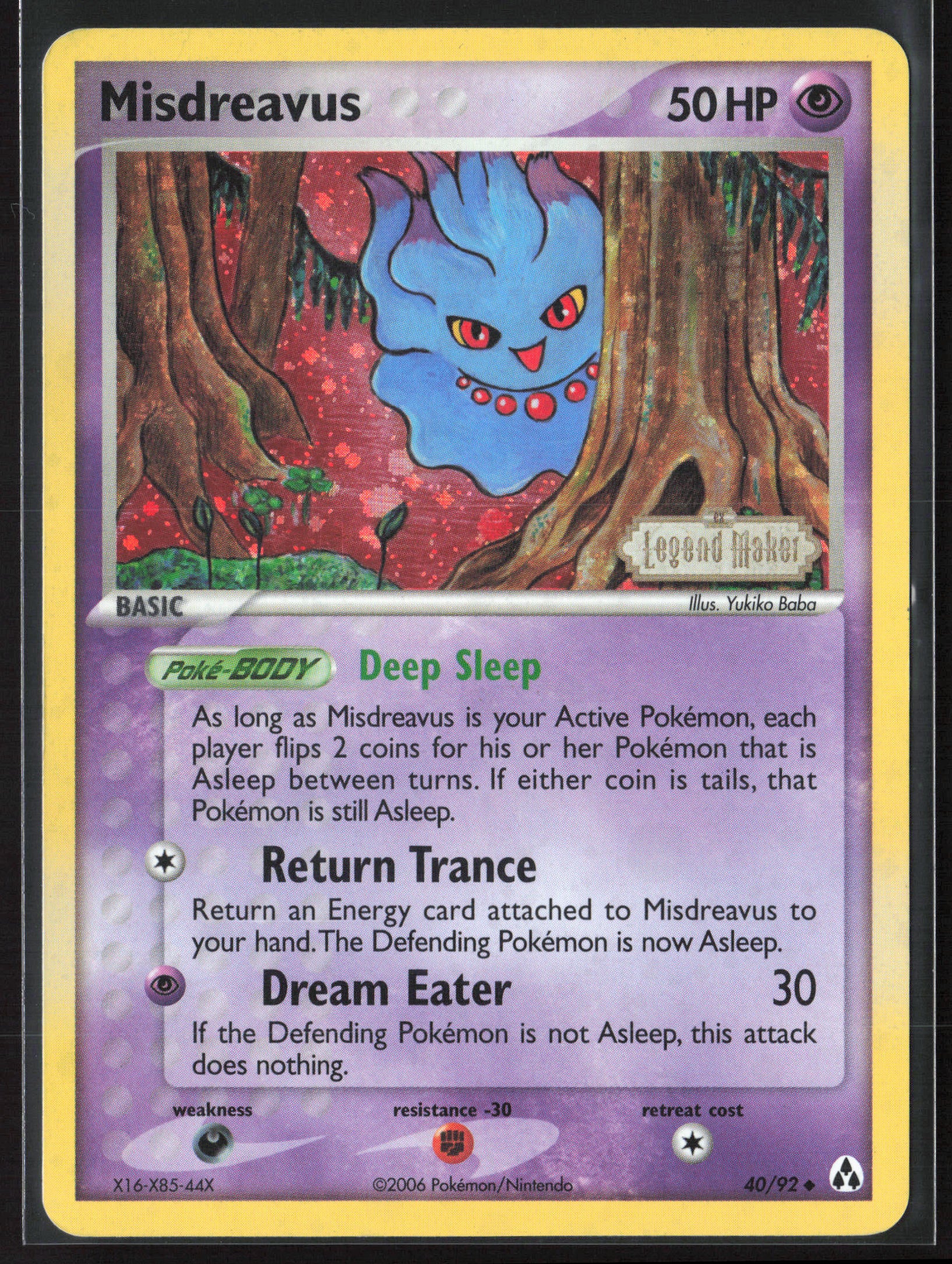 Legend Maker #40/92 Misdreavus 21839-Stamped-Holo