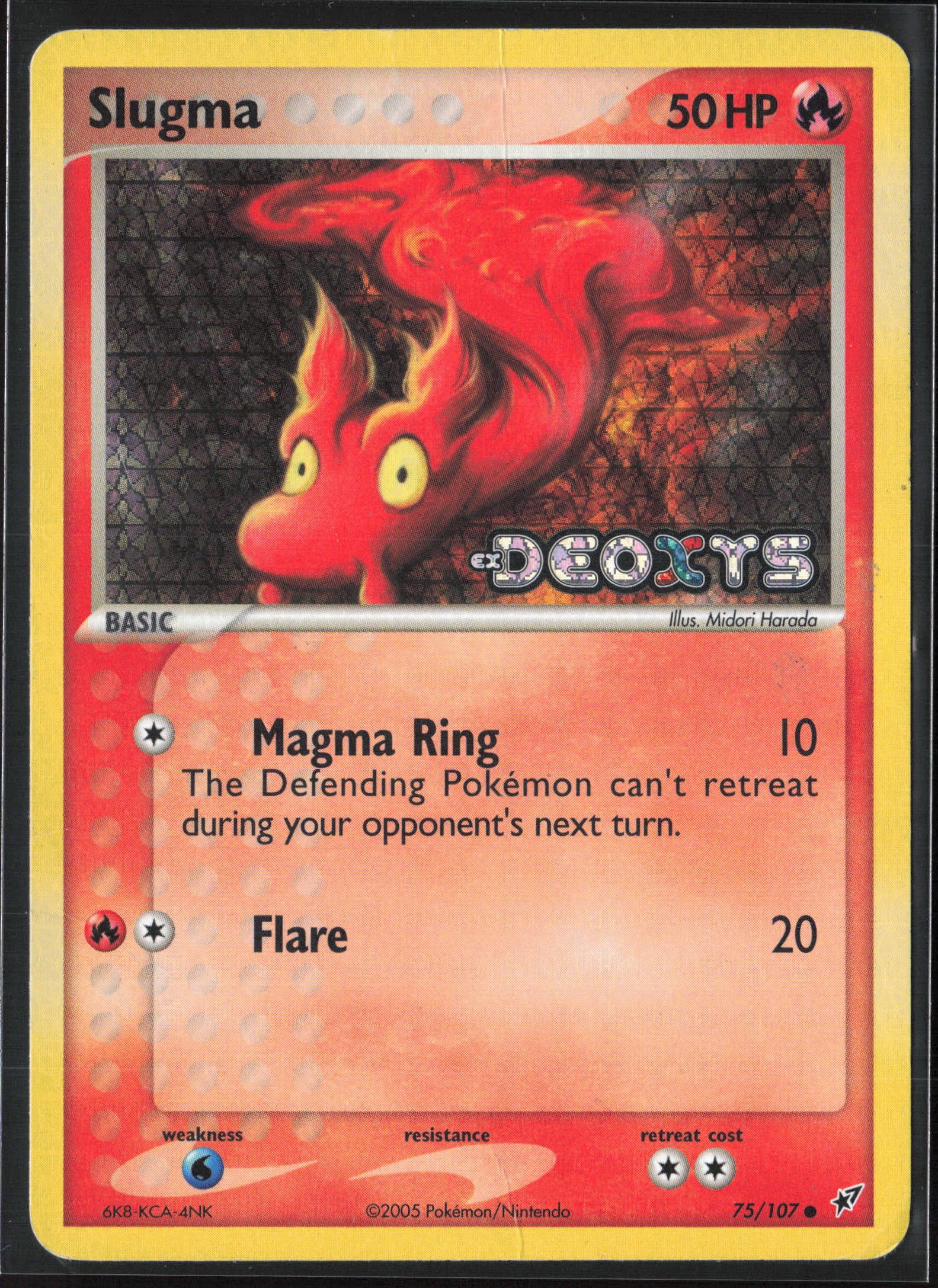 Deoxys #75/107 Slugma 21844-Stamped-Holo