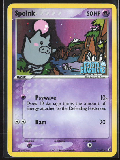 Crystal Guardians #62/100 Spoink 21849-Stamped-Holo