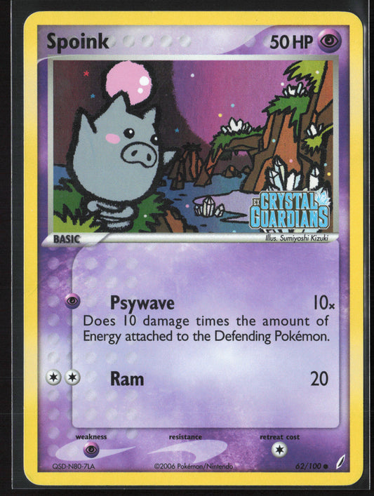 Crystal Guardians #62/100 Spoink 21849-Stamped-Holo