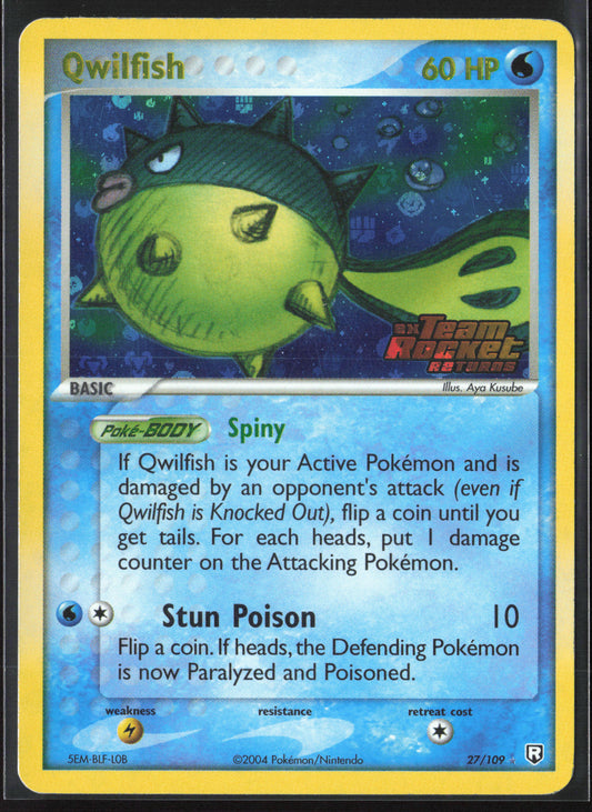 Team Rocket Returns #27/109 Qwilfish 21852--Stamped-Holo