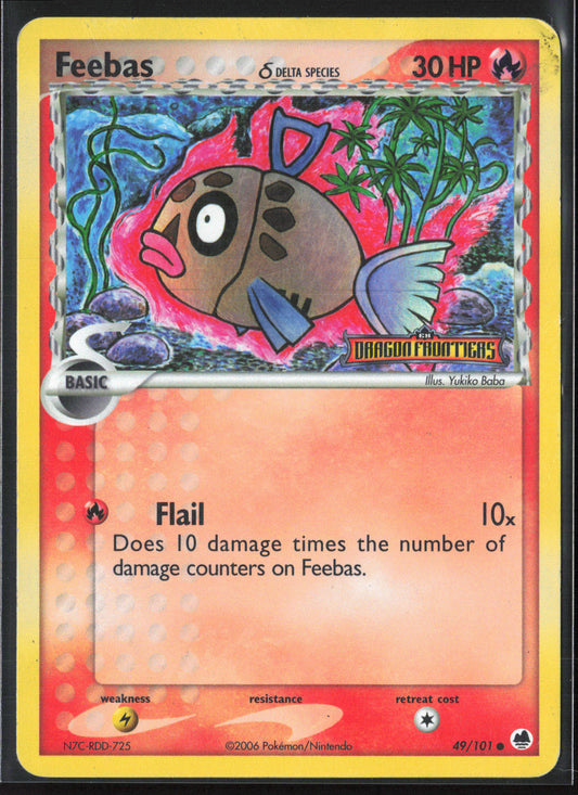 Dragon Frontiers #49/101 Feebas (Delta Species) 21856-Stamped-Holo