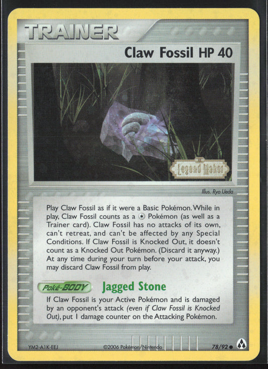 Legend Maker #78/92 Claw Fossil 21859-Stamped-Holo