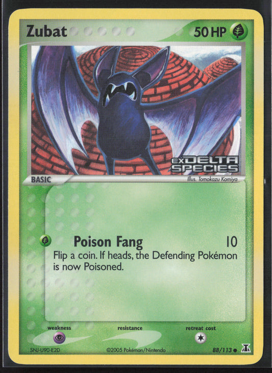 Delta Species #88/113 Zubat 21864-Stamped-Holo